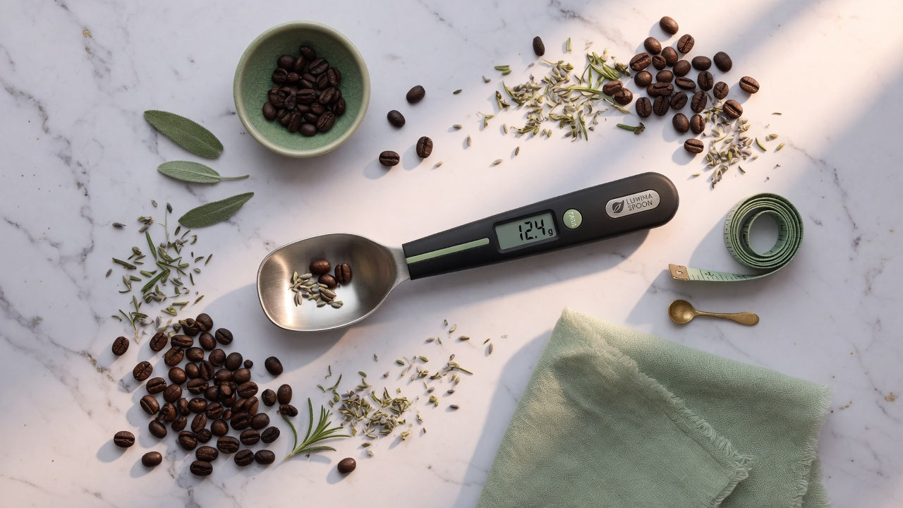 Smart Precision Weighing Spoon | Coffee, Herbs & Medicine