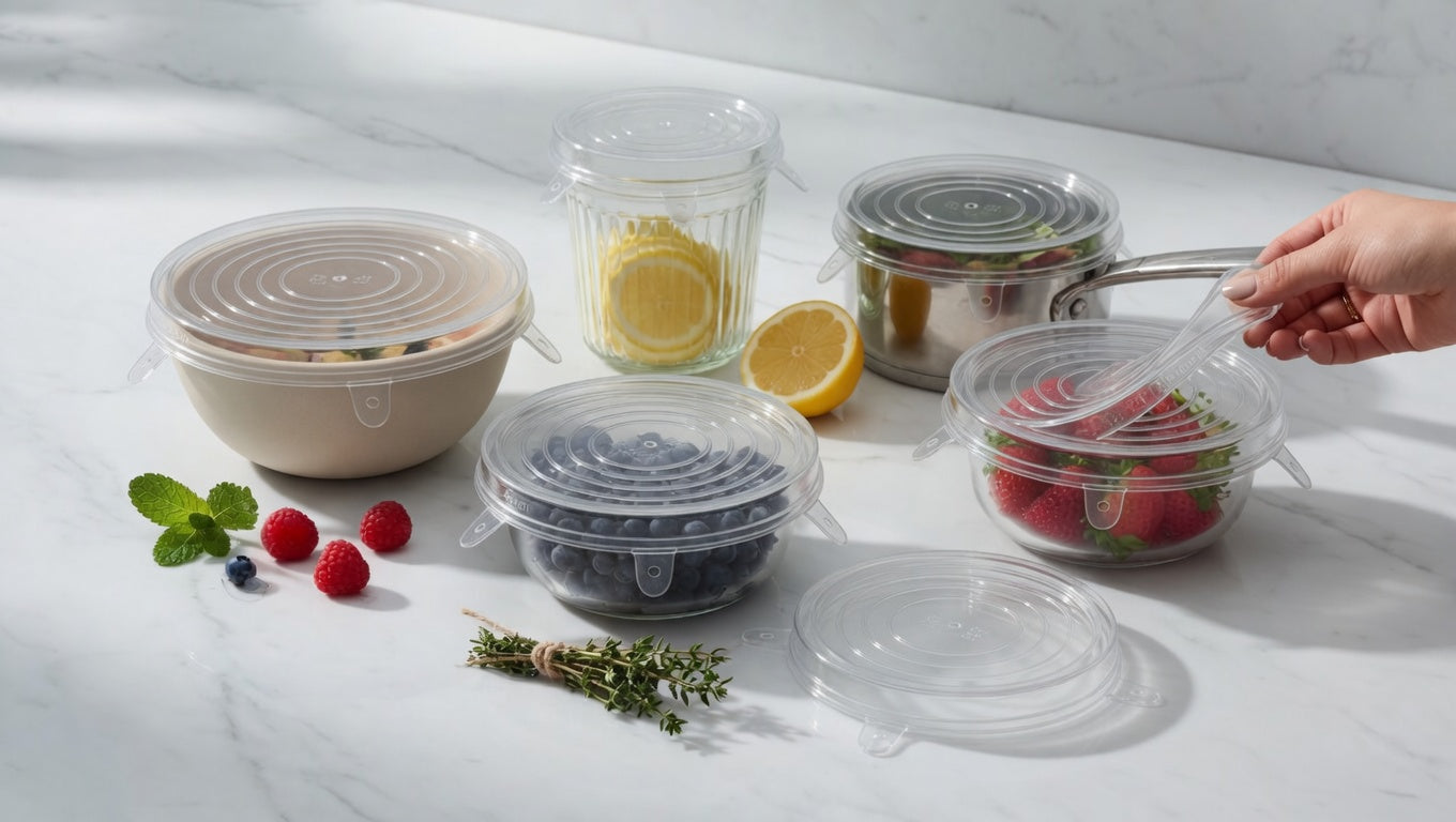 Reusable Silicone Stretch Lids (6-Pack) | Universal Food Covers